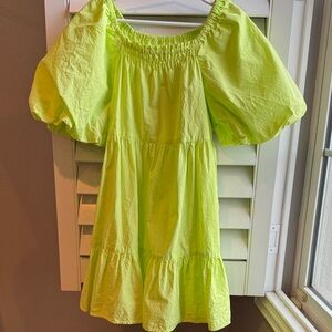 Zara Bright Lime Kids Casual Dress 8